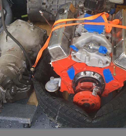 305 and Turbo 400 pulled out...LS T56 going in