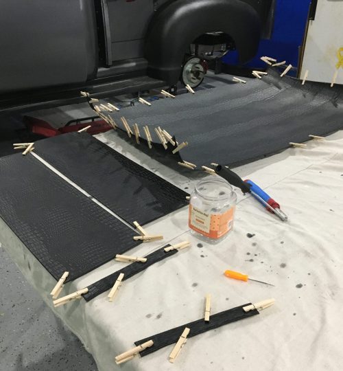 Wrapping the interior panels with some faux gator skin